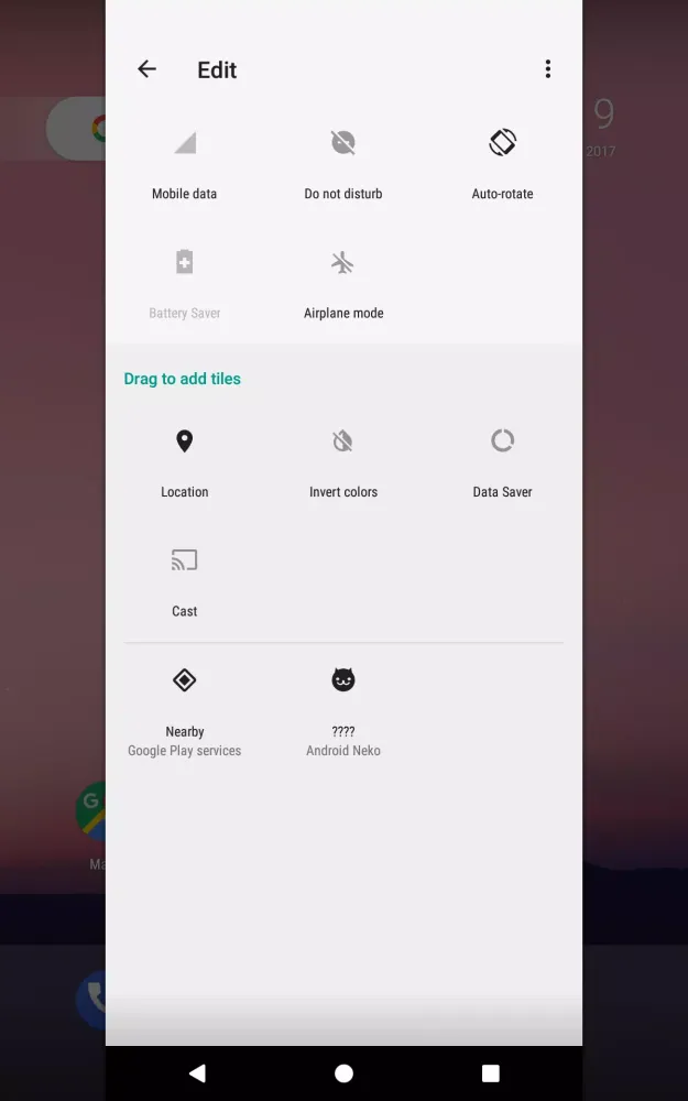 Easter Egg from Android Nougat Screenshots