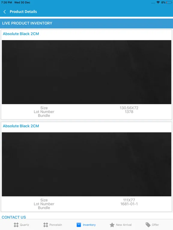 Capturas de tela do IGM Surfaces iPad 