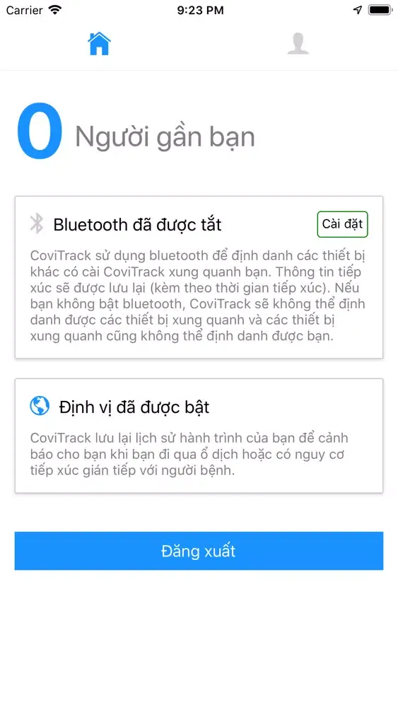 Cảnh báo tiếp xúc - CoviTrack স্ক্রিনশট