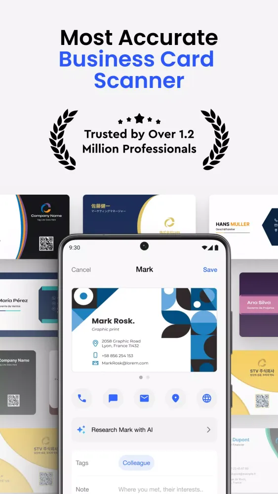 Business Card Scanner by Covve应用截图