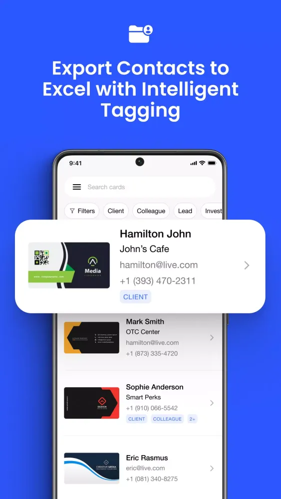 Business Card Scanner by Covve应用截图