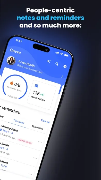 Covve CRM Manage your contacts Screenshots