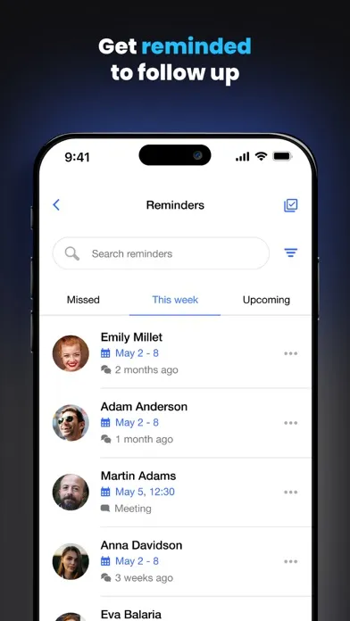 Covve CRM Manage your contacts Screenshots