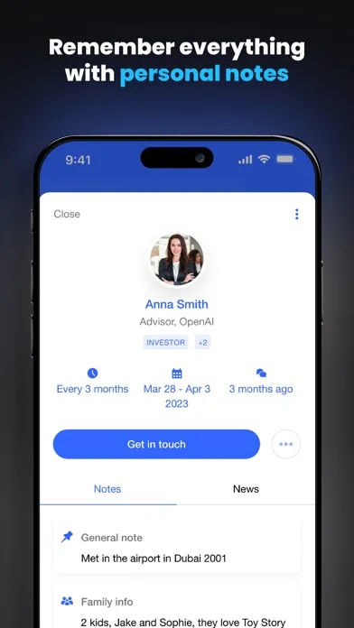 Covve CRM Manage your contacts Screenshots