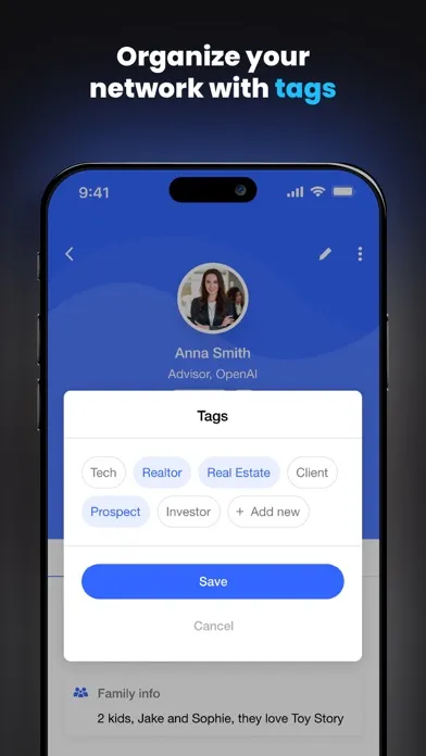 Covve CRM Manage your contacts Screenshots