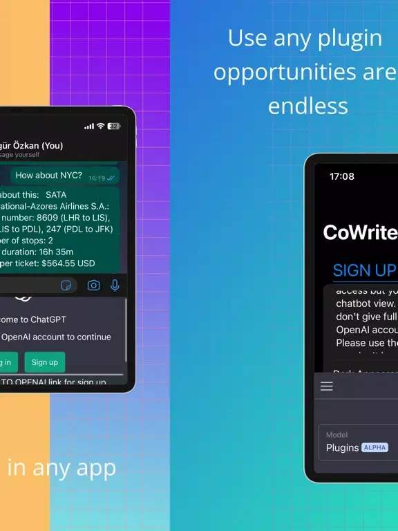 CoWrite AI Chatbot Keyboard iPad 应用截图