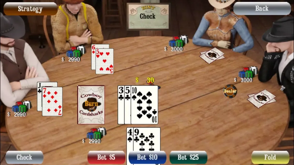 Ảnh chụp màn hình của Cowboy Cardsharks Hold'em