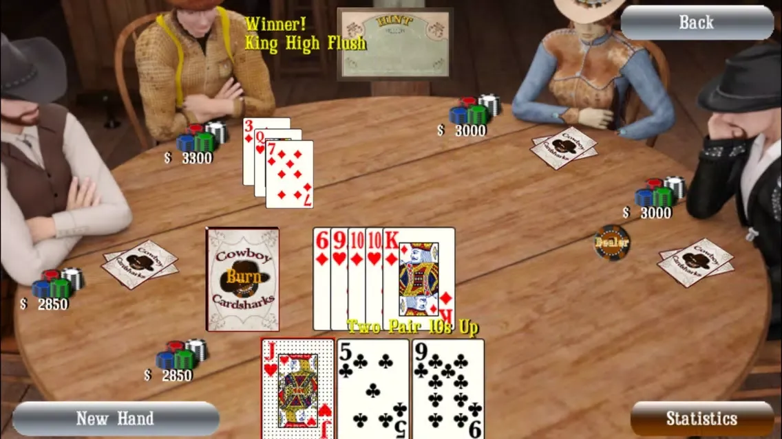 Ảnh chụp màn hình của Cowboy Cardsharks Hold'em