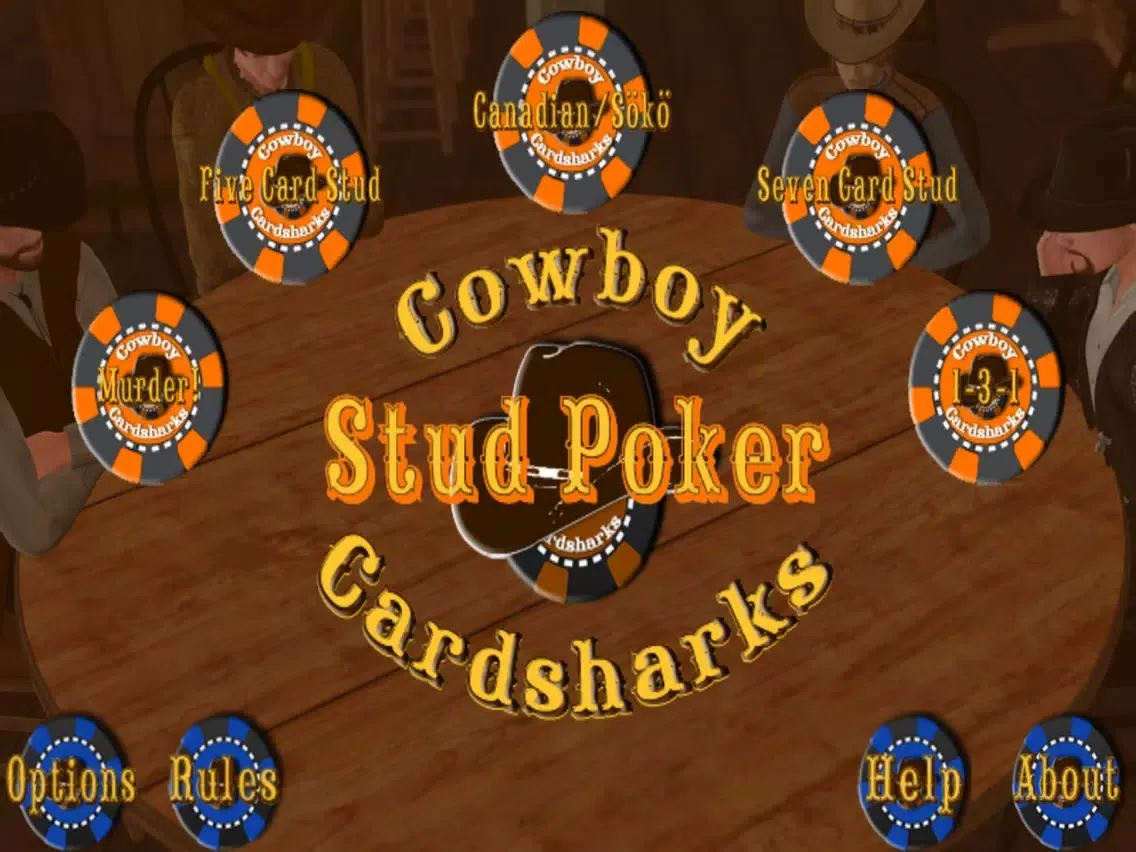Cowboy Cardsharks Stud Poker iPad 應用截圖