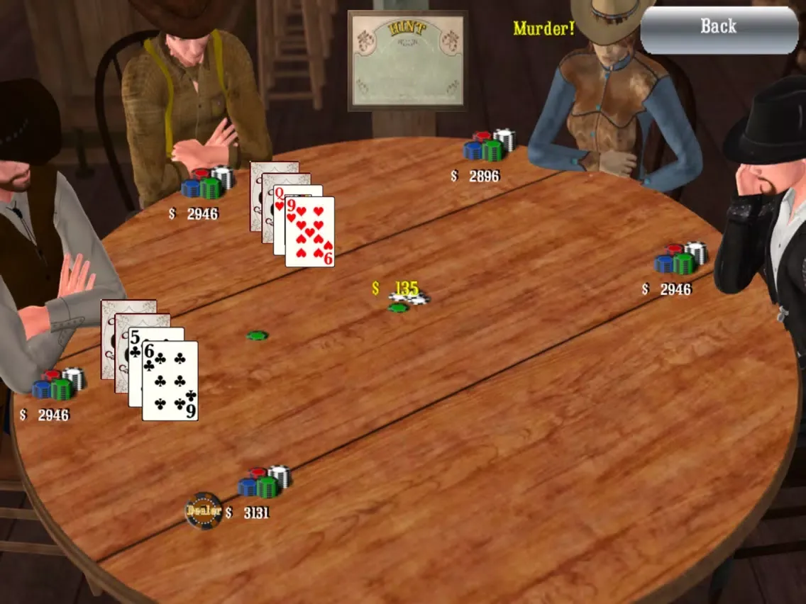 Cowboy Cardsharks Stud Poker iPad 應用截圖