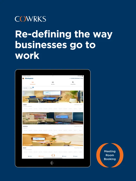 ภาพหน้าจอของ COWRKS iPad 