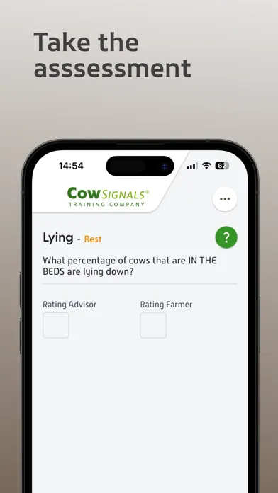 CowSignals® Welness Assessment Screenshots