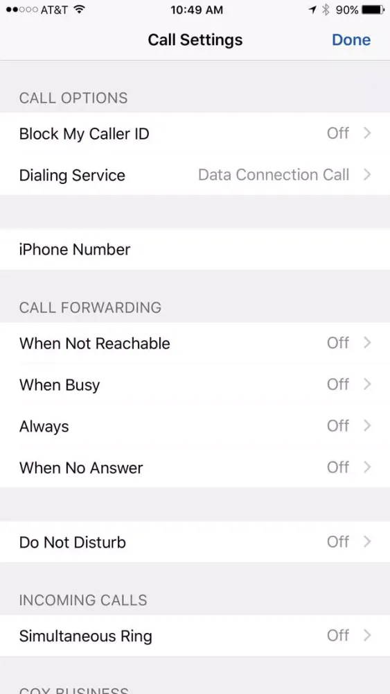 Cox Business UC App سکرین شاٹس