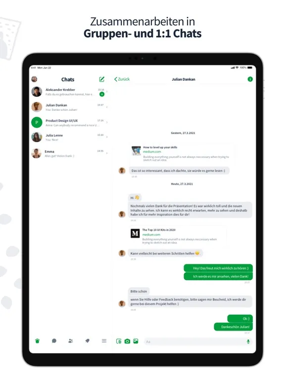 Ảnh chụp màn hình của B.O.C. Connect iPad 
