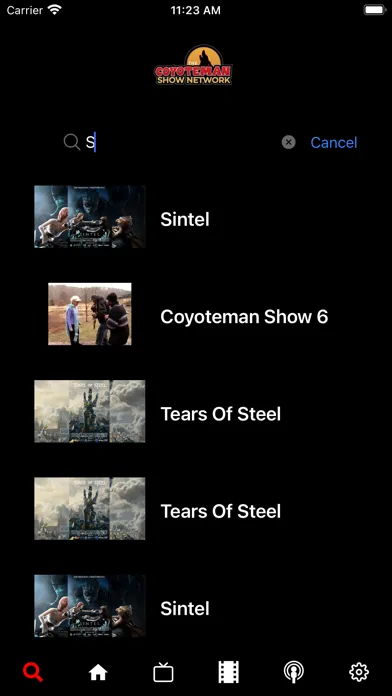 Capturas de pantalla de The Coyoteman Show Network