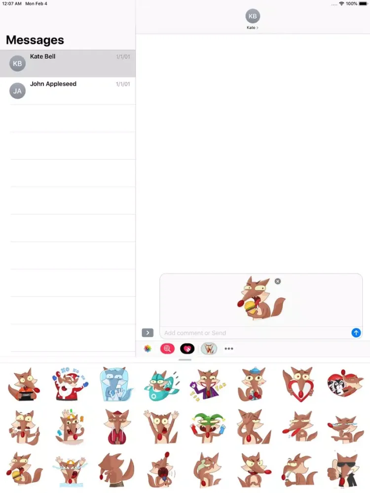 Coyote Stickers & Emojis iPad  سکرین شاٹس