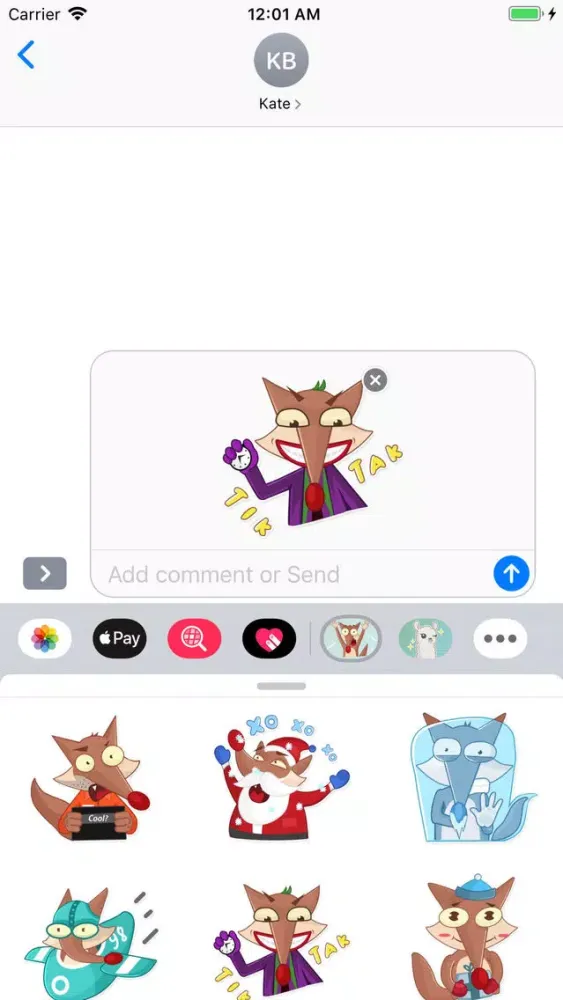 Coyote Stickers & Emojis سکرین شاٹس