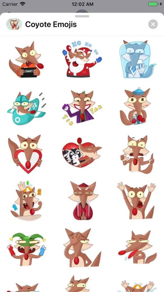 Coyote Stickers & Emojis سکرین شاٹس