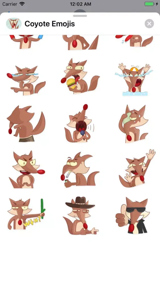 Coyote Stickers & Emojis سکرین شاٹس