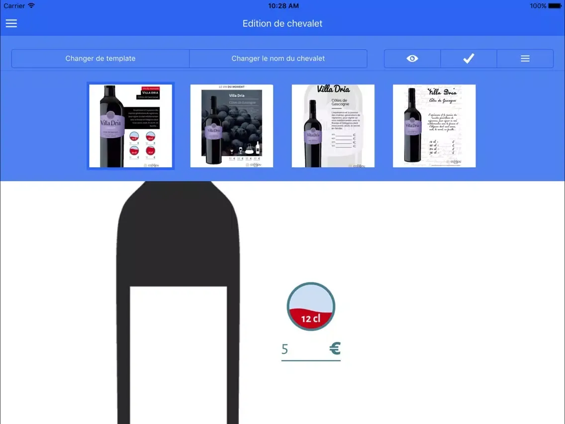 ภาพหน้าจอของ Carte des vins - CZG iPad 