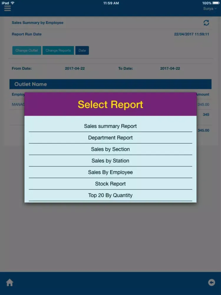 Capturas de tela do Cozy Reports Mobi iPad 