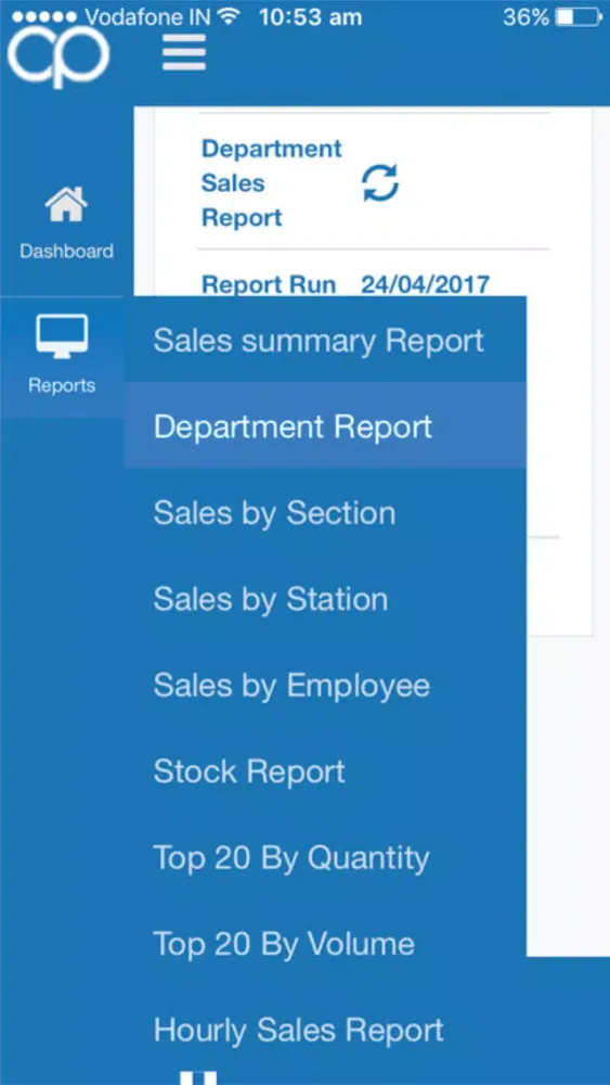 Capturas de tela do Cozy Reports Mobi