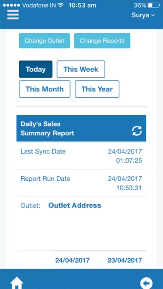 Capturas de tela do Cozy Reports Mobi
