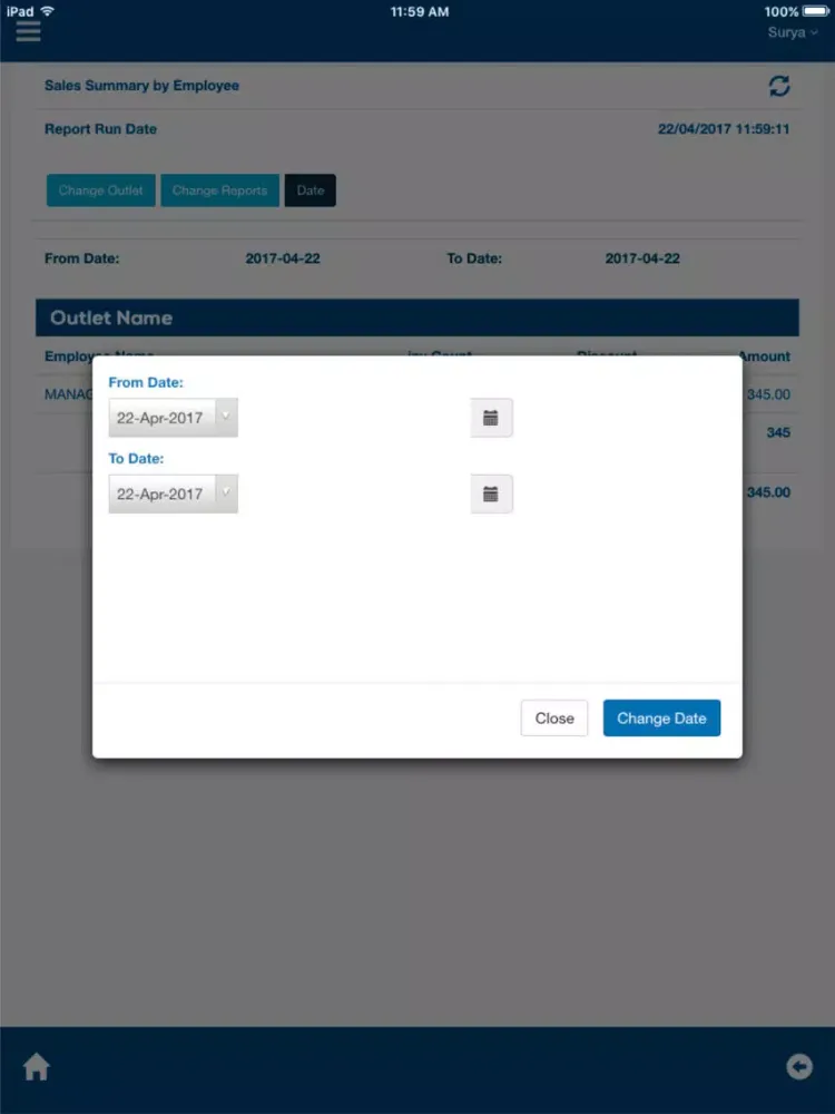 Capturas de tela do Cozy Reports Mobi Retail iPad 