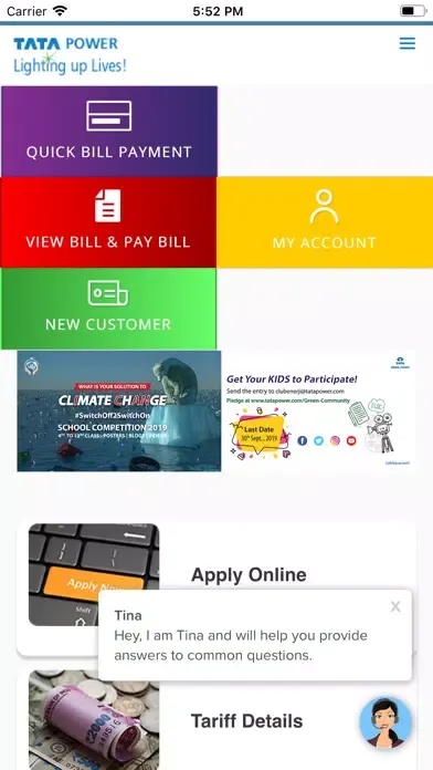 Скриншоты Tata Power Mumbai App