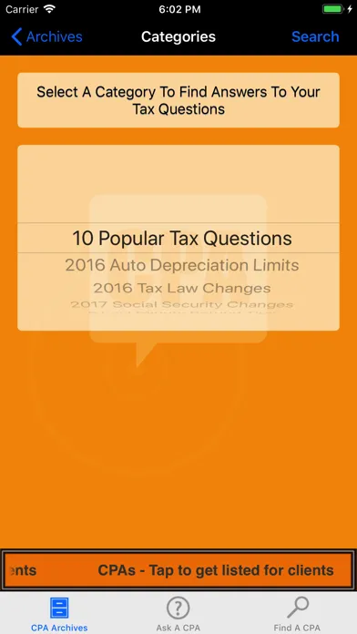 Capturas de pantalla de ASK A CPA Tax Answers