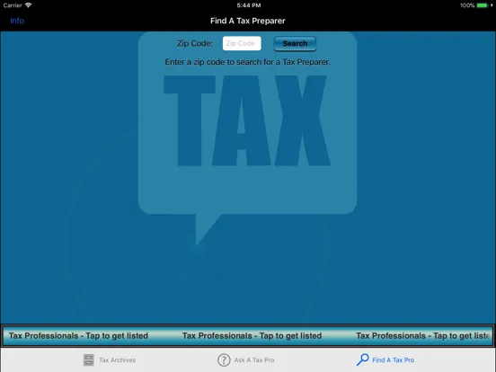 ASK A TAX PREPARER iPad 應用截圖