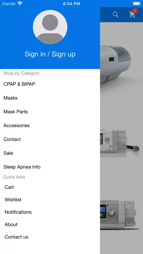 CPAP E-SHOP應用截圖