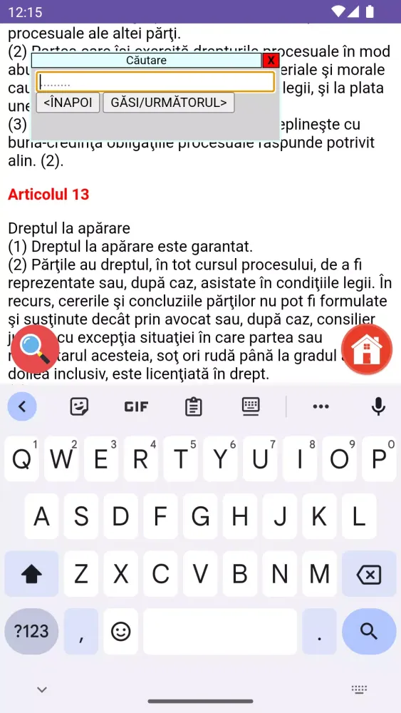 Tangkapan layar Codul de Procedură Civilă