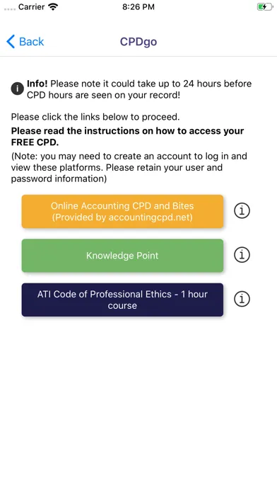 MyCPD سکرین شاٹس