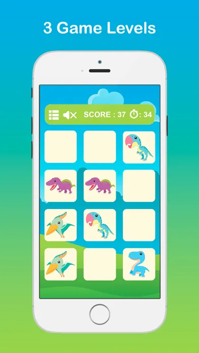Zrzuty ekranu Dino Kids Matching - Dinosaur Memory Games Free For Kids HD