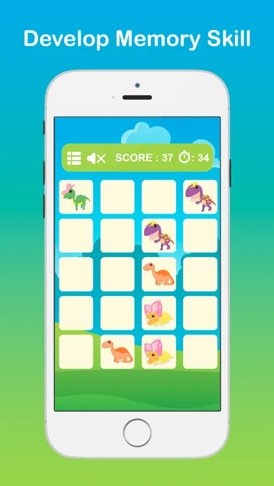 Zrzuty ekranu Dino Kids Matching - Dinosaur Memory Games Free For Kids HD