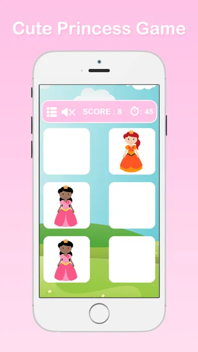Princess Matching Games for Kids - Match Up 2 Beautiful Princess Cards应用截图