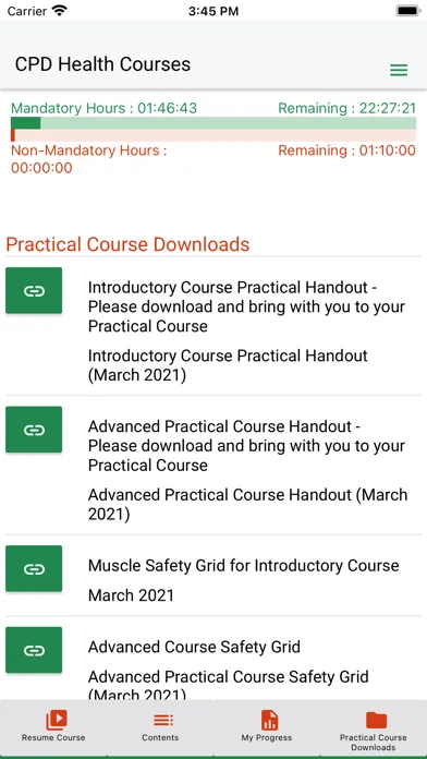 Captures d'écran de CPD HC - Online Theory