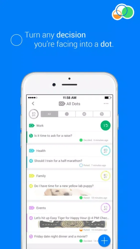 Zrzuty ekranu MyndDot: Decision Assistant