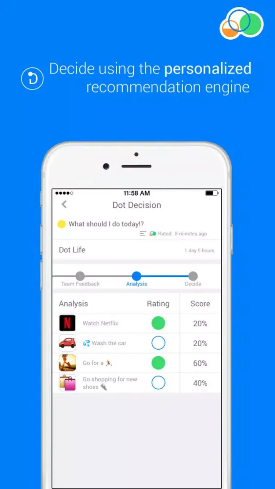 Zrzuty ekranu MyndDot: Decision Assistant