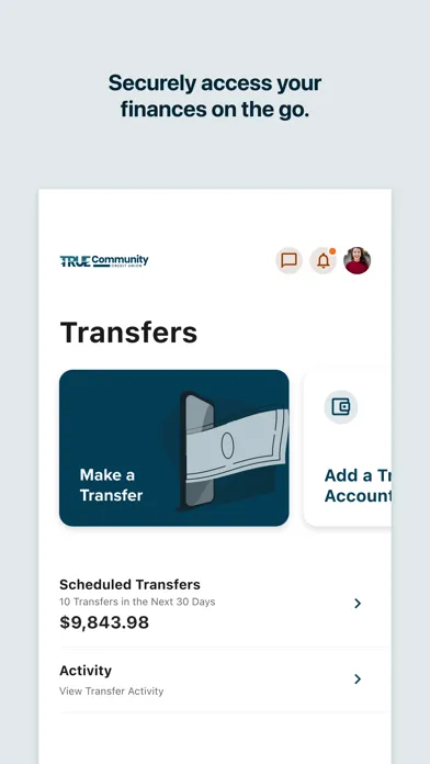 TRUE Community Digital Banking سکرین شاٹس