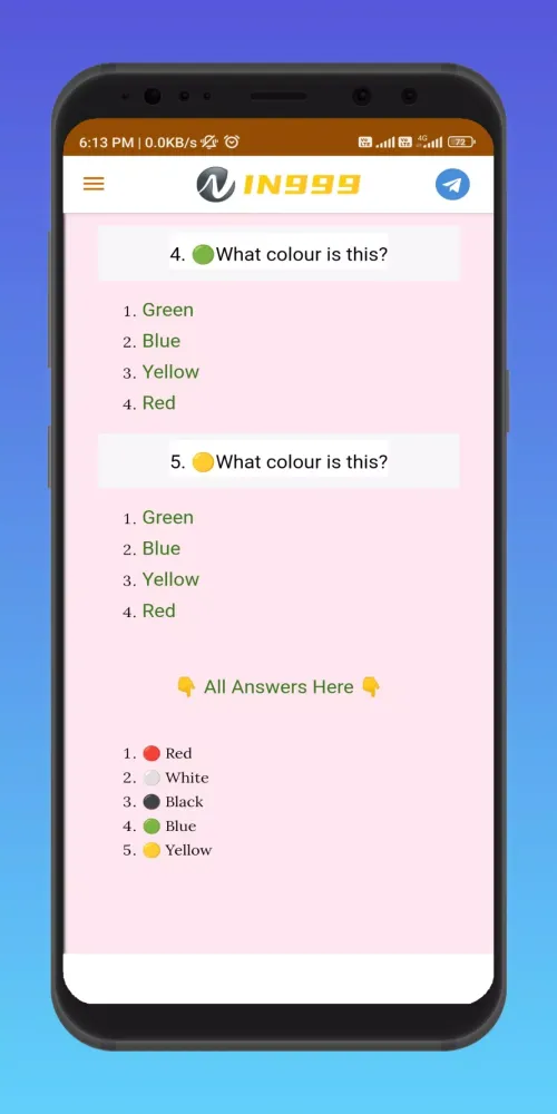 IN999 - Colour Prediction Ekran Görüntüleri