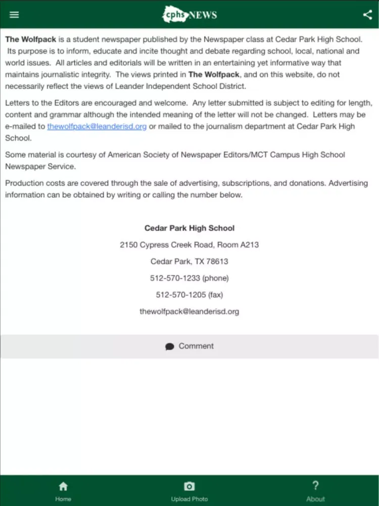 CPHS News iPad  Screenshots