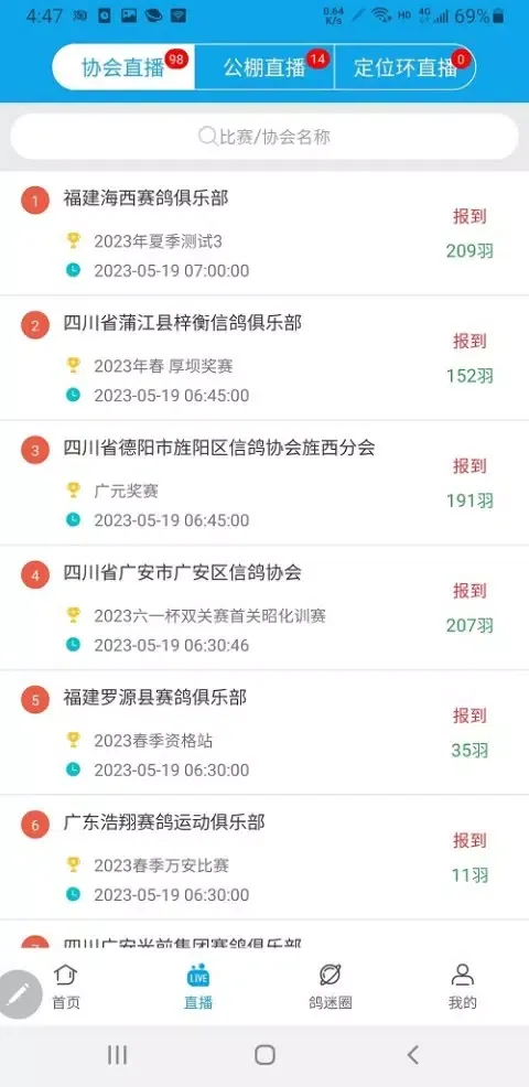 Capturas de pantalla de 中鸽网