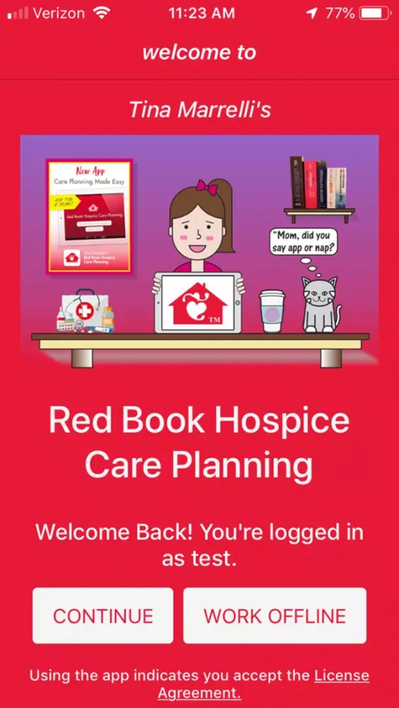 ภาพหน้าจอของ Red Book Hospice Care Planning