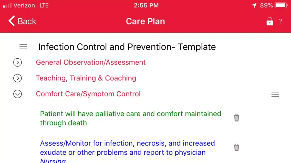 ภาพหน้าจอของ Red Book Hospice Care Planning