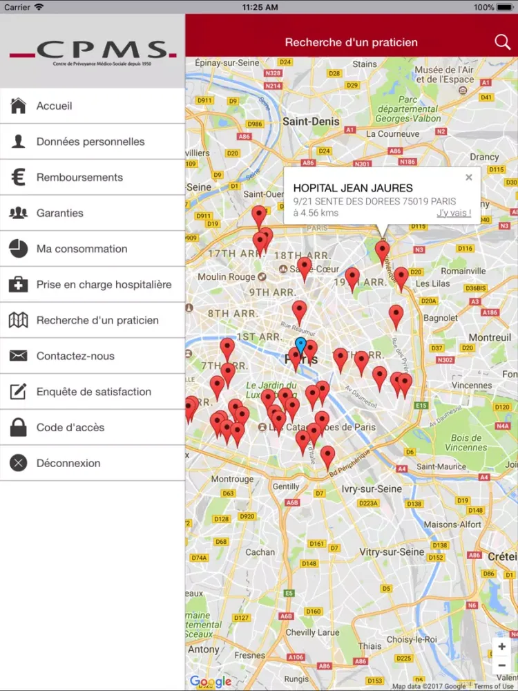 Screenshot di CPMS - Espace Adhérent iPad 