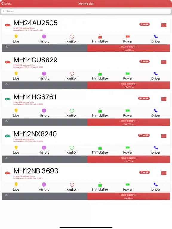 Ảnh chụp màn hình của CPN Track iPad 