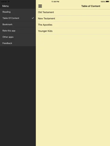 Capturas de tela do New Bible Stories for kids iPad 