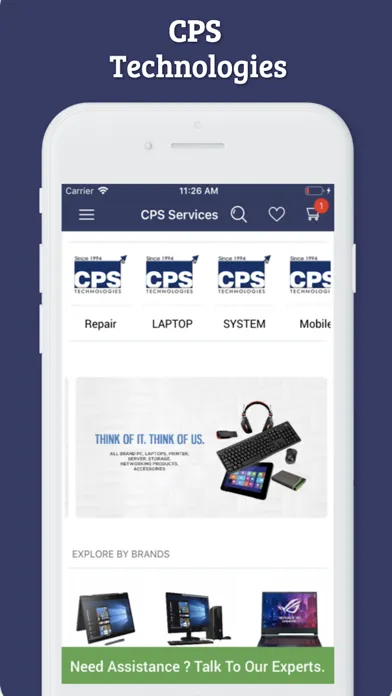 Capturas de tela do CPS Services